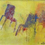 Stoelen 1 monoprint op papier (11 x 11 cm) 2015
